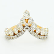 Chevron Glow Diamond Ring