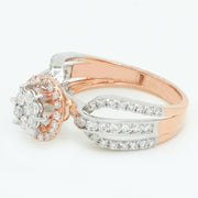 Floral Halo Diamond Ring