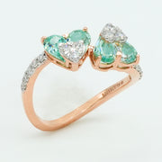 Mint Heart Bloom Ring